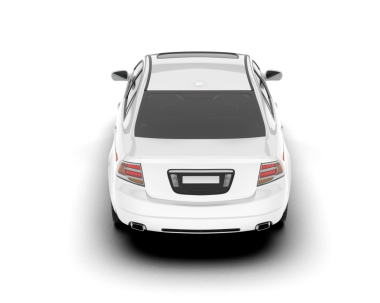 Modern araba. Beyaz arkaplandaki araba 3 boyutlu görüntüyü gölgeli olarak oluştur