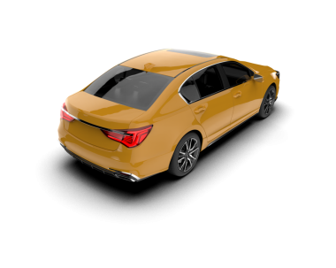 Beyaz arka plan üzerinde izole araç sedan