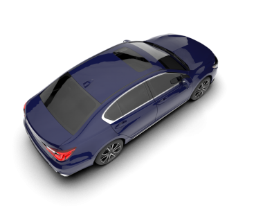 Siyah arka planda modern bir araba. 3d oluşturma