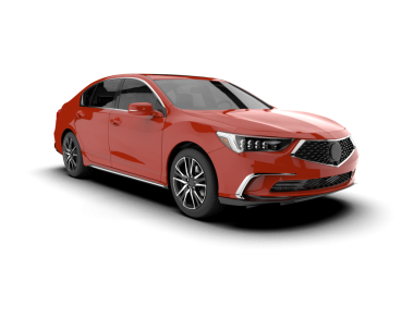 Modern araba arka planda izole edilmiş. 3D görüntüleme - ön görünüm