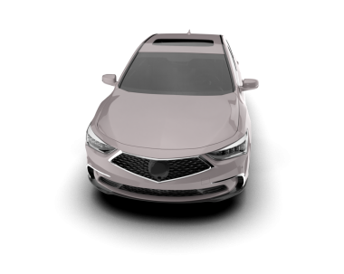 Araba gri arka planda izole edilmiş. 3D görüntüleme - illüstrasyon