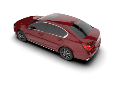 Kırmızı Sedan vagon arka planda izole edildi. 3d görüntüleme - illüstrasyon