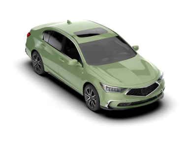 Yeşil modern araba beyaz arka planda izole edilmiş. 3d illüstrasyon