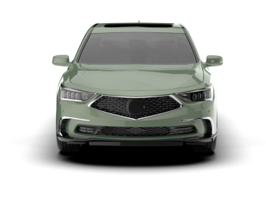 Beyaz arka planda bir araba. 3D görüntüleme - 3d illüstrasyon