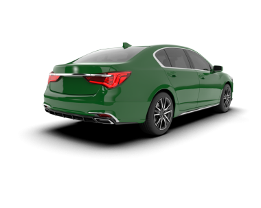 Yeşil modern cip arabası. 3d oluşturma