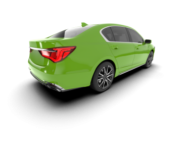 yeşil modern araba izole