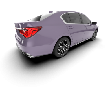 Modern araba beyazda izole edilmiş. 3d oluşturma