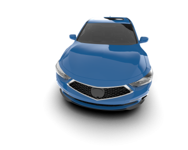 Üç boyutlu mavi marka. Stüdyoda daha az jenerik SUV izole edilmiş.