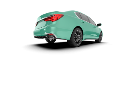 Elektrikli arabası, beyaz arka planda arabası var. 3 Boyutlu Hazırlama