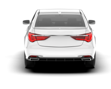 Beyaz arkaplandaki araba, 3 boyutlu illüstrasyon.