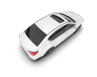 Modern araba beyaz arka planda izole edilmiş. 3d oluşturma