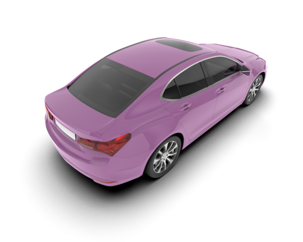 pembe modern araba beyaz arka planda izole edilmiş