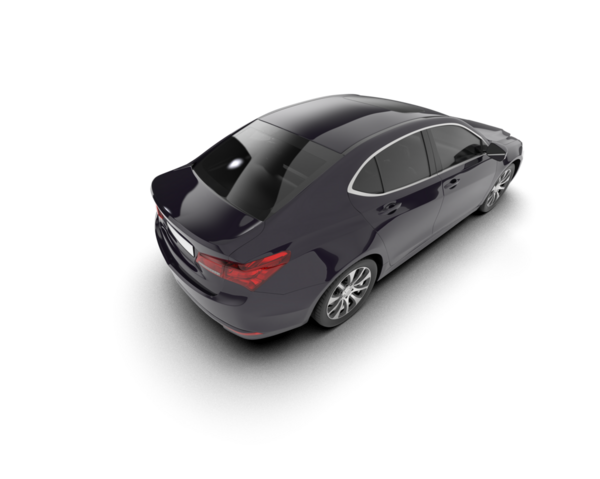 Modern araba arka planda izole edilmiş. 3D görüntüleme - illüstrasyon