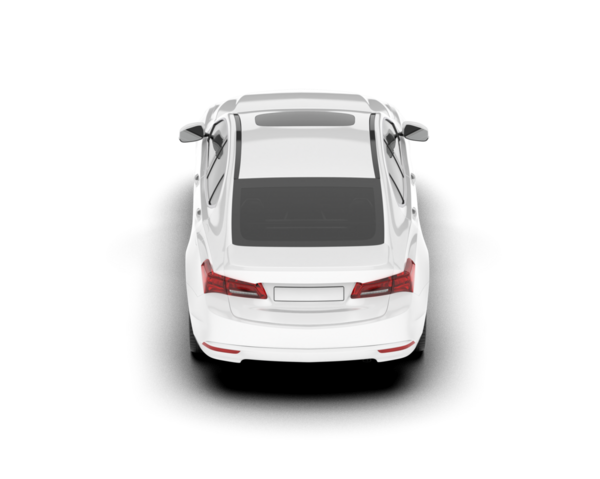 modern araba beyaz arkaplanda izole edildi