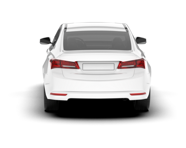 gerçekçi beyaz araba görünümü.