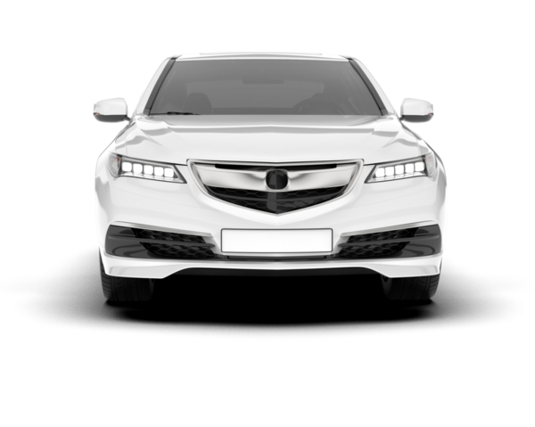 Gölgeli beyaz araba.