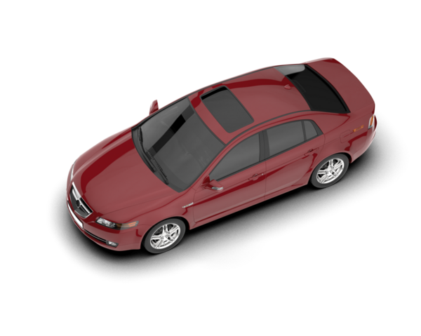 Beyaz arkaplandaki bir arabanın 3 boyutlu görüntüsü