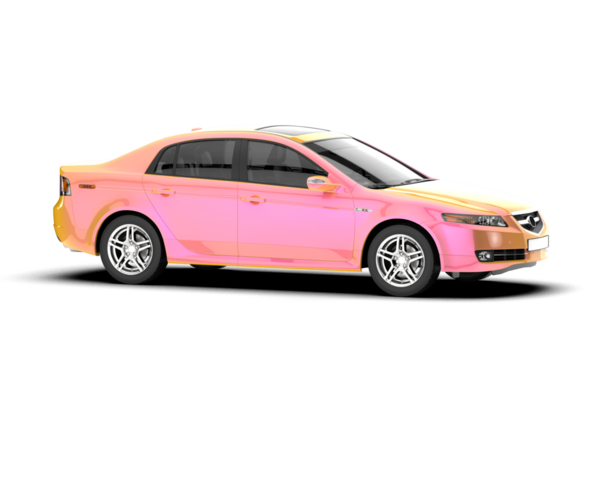 araba pembesi beyaz üzerine izole edilmiş