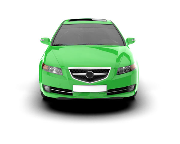modern yeşil araba uzun gölgeli