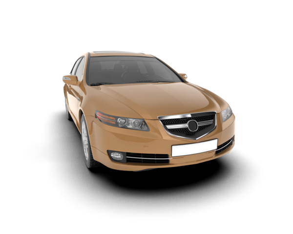 beyaz arka planda modern kompakt araba, yan görünüm