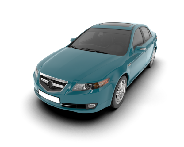 beyaz arka planda modern araba