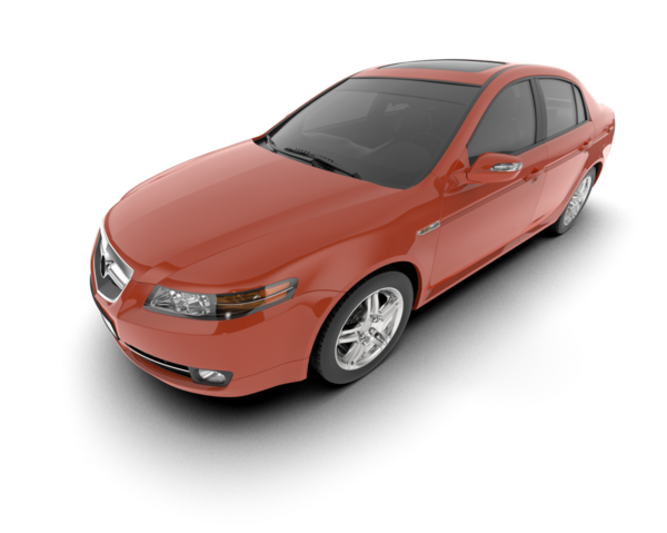 Gerçekçi araba izole edildi. 3d oluşturma