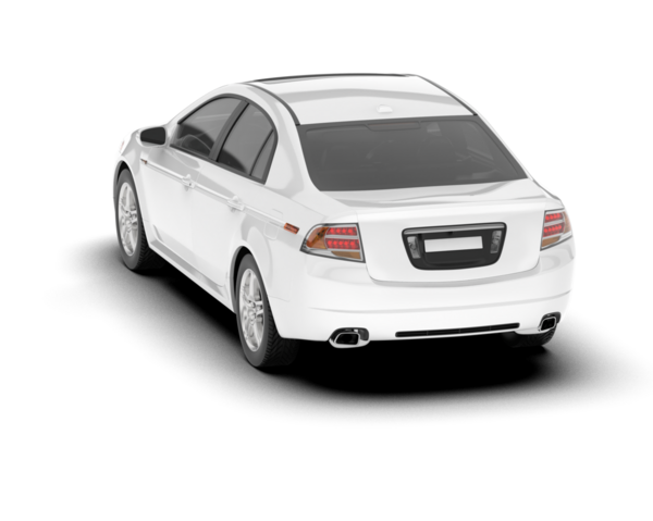 Beyaz arka planda beyaz lüks araba