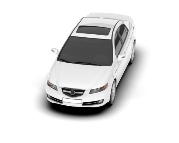Modern şehir arabası beyaz arka planda izole edilmiş.