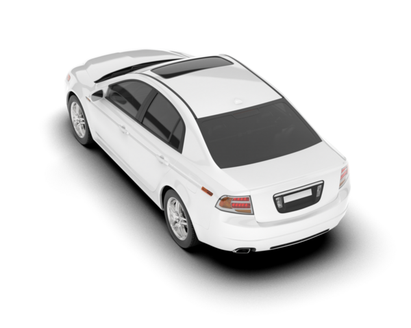 modern araba kırpma yolu ile beyaz arkaplanda izole