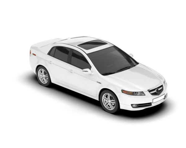 beyaz arka planda modern araba