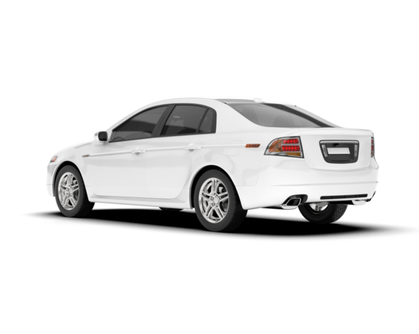 beyaz lüks araba izole edilmiş.