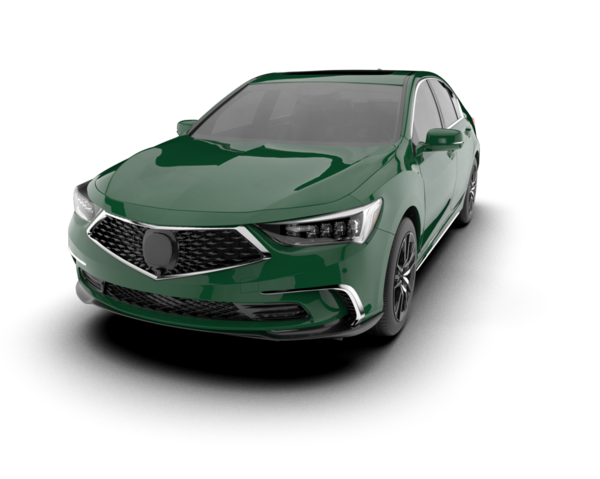 Modern araba arka planda izole edilmiş. 3d illüstrasyon