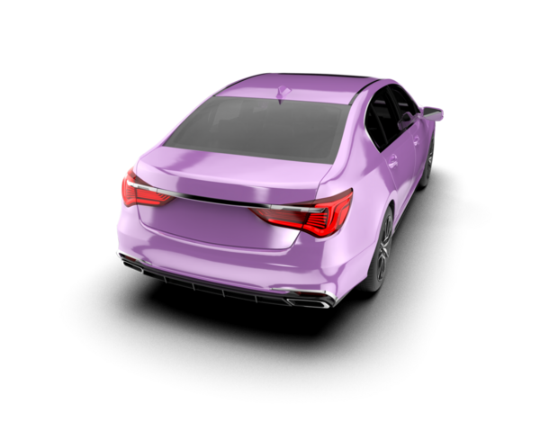 Modern araba arka planda izole edilmiş. 3D görüntüleme - illüstrasyon