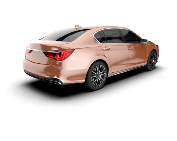 Modern araba arka planda izole edilmiş. 3D görüntüleme - illüstrasyon