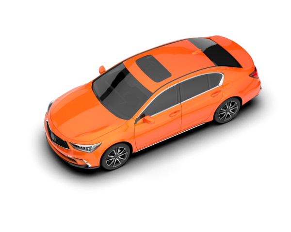 Beyaz arka manzaralı turuncu araba.