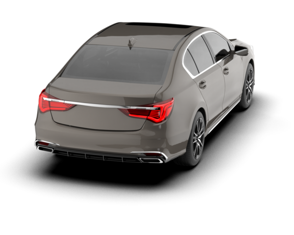 Beyaz arka planda modern lüks bir araba. 3d oluşturma