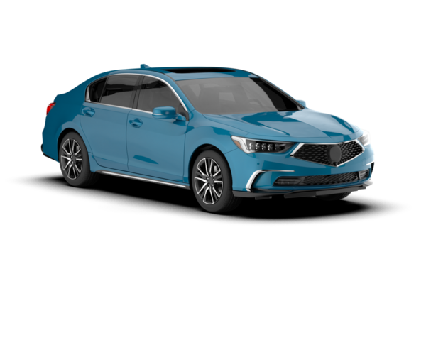 Modern mavi araba. Araba beyaz arka planda izole edilmiş. 3d oluşturma