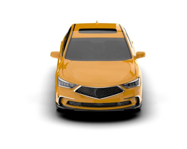 Beyaz arka planda gerçekçi bir araba, vektör illüstrasyonu