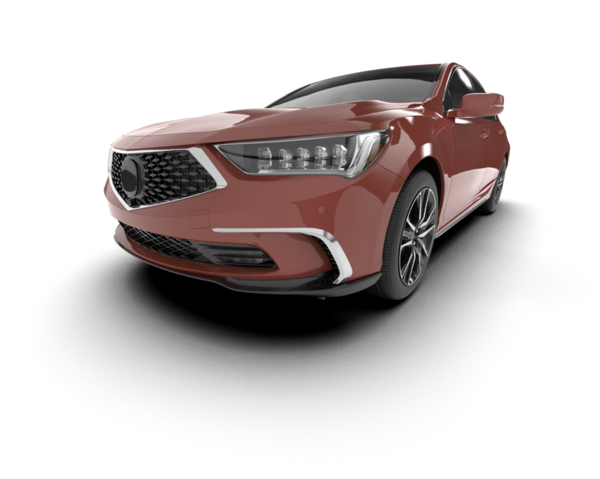 Arka planda izole edilmiş gerçekçi bir araba. 3d oluşturma