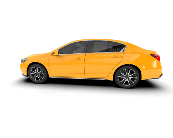 beyaz izole arkaplanda modern araba ön görünümü.