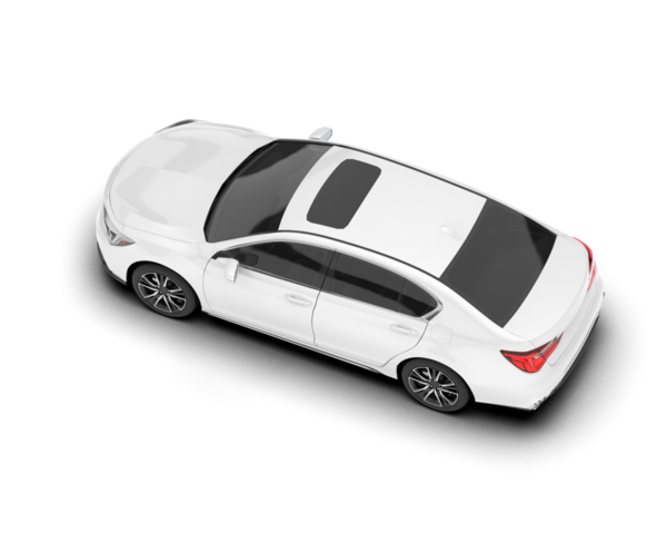 Modern araba beyaz arka planda izole edilmiş. 3d oluşturma.