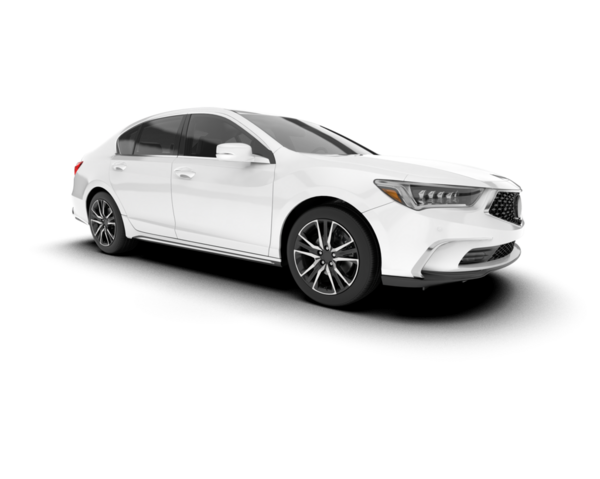 Beyaz araba izole edilmiş. 3d oluşturma