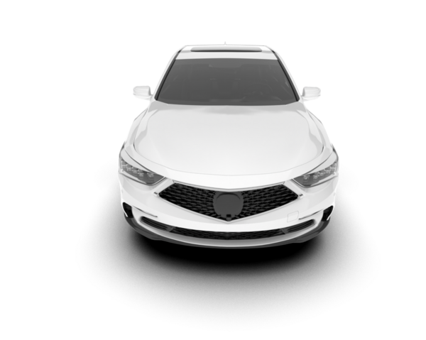 modern araba ön görünümü beyaz arkaplanda izole
