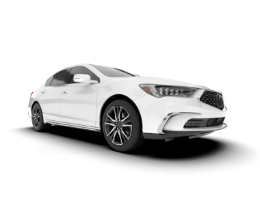 Modern araba beyaz arka planda izole edilmiş. 3d illüstrasyon