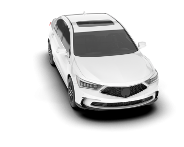 Beyaz arka planda modern lüks bir araba. 3d oluşturma.