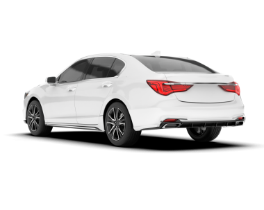 modern araba kırpma yolu ile beyaz arkaplanda izole edildi - 3d illüstrasyon