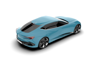 Yan görüşlü gerçekçi bir araba. vektör illüstrasyonu.