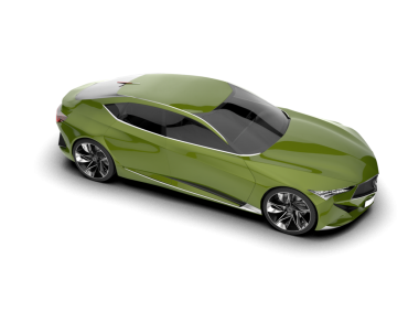 Beyaz arka planda gerçekçi modern bir araba. yüksek kaliteli resimleme