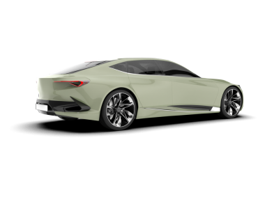 Modern araba arka planda izole edilmiş. 3D görüntüleme - illüstrasyon