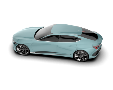 Daha az genel olan yepyeni bir konsept arabanın 3 boyutlu çizimi